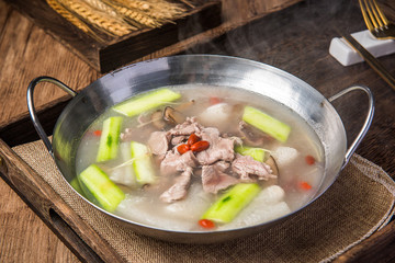 粥油浸驢肉