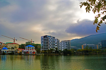 大梅沙奧特萊斯湖畔風(fēng)景