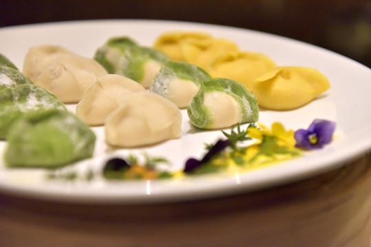 中國菜系餃子特寫圖片