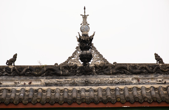 中式古建筑屋檐裝飾