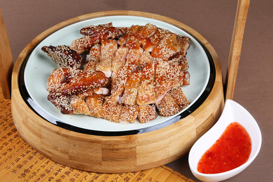 芝麻香翠雞