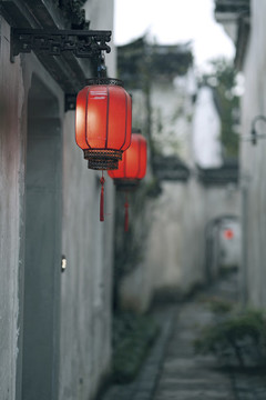 古鎮(zhèn)紅燈籠
