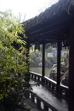 中式園林回廊建筑
