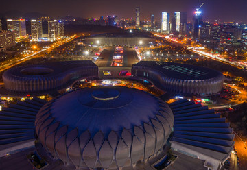 航拍濟(jì)南奧體中心全景38