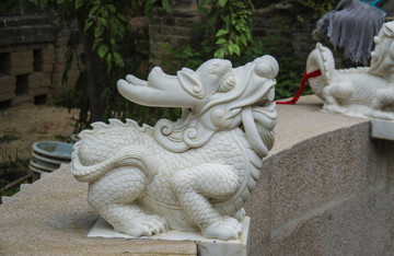 龍生九子老四門(mén)頭蒲牢玉石雕
