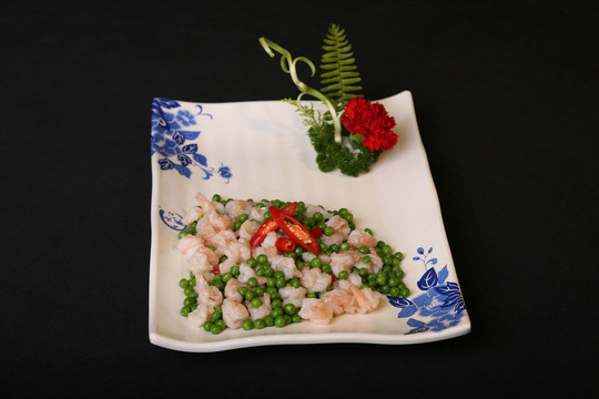 青豆炒蝦仁