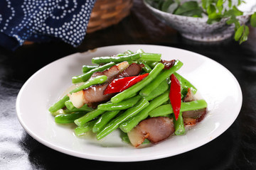 四季豆醬肉