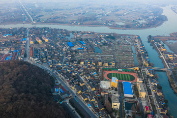 航拍南京市瓜埠古鎮(zhèn)4