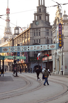 老上海南京路街景