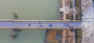 航拍建設(shè)中的南京六合龍津橋19