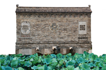 中式古典園林照壁分層圖
