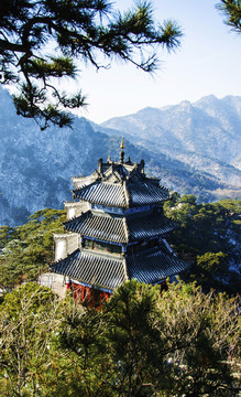 千山大佛寺景區(qū)彌勒寶殿俯瞰圖