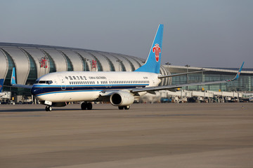 南方航空飛機(jī)在沈陽機(jī)場