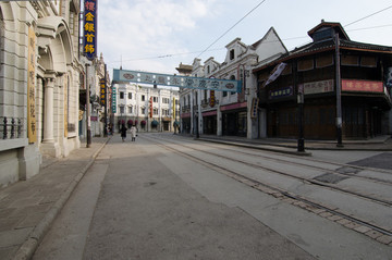 老上海南京路街景