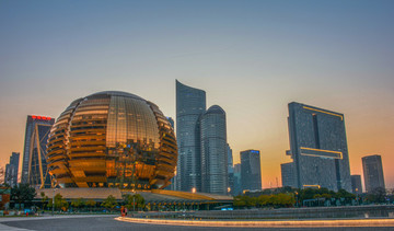 錢江新城夜景杭州夜景