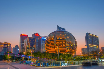 錢江新城夜景杭州夜景