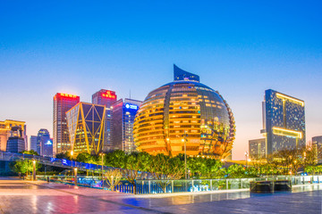 杭州錢江新城夜景