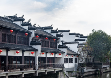 南京秦淮河畔的中式建筑