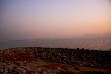 深圳灣黃昏風(fēng)景