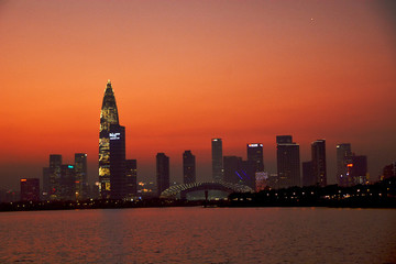 深圳灣黃昏風(fēng)景
