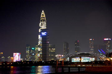 深圳灣建筑夜景