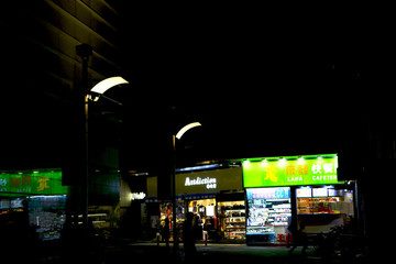 街頭店鋪夜景