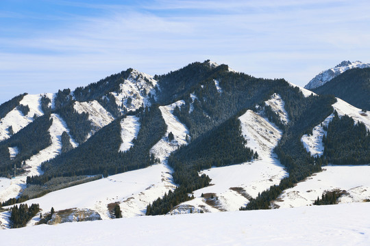 冰雪山巒
