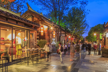 成都寬窄巷子夜景