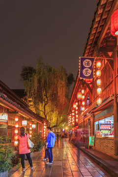 成都錦里古鎮(zhèn)夜景
