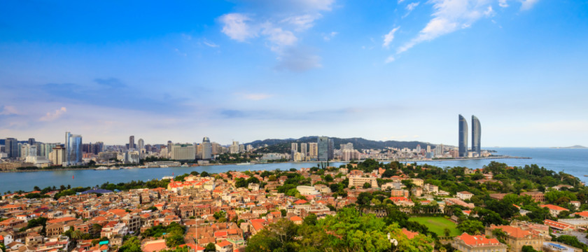 中國廈門鼓浪嶼全景