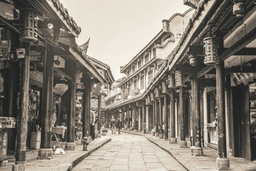 成都古鎮(zhèn)黃龍溪老照片