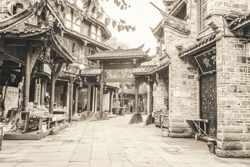 成都古鎮(zhèn)黃龍溪老照片
