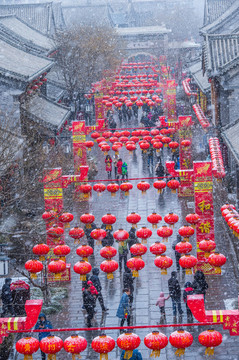 春雪潤(rùn)青州古城