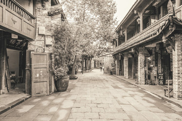 四川古鎮(zhèn)黃龍溪老照片