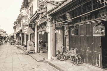 四川古鎮(zhèn)黃龍溪老照片