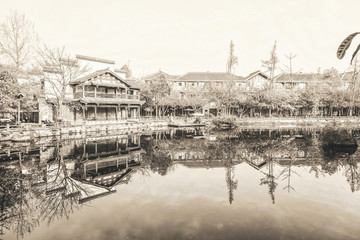 四川古鎮(zhèn)黃龍溪老照片