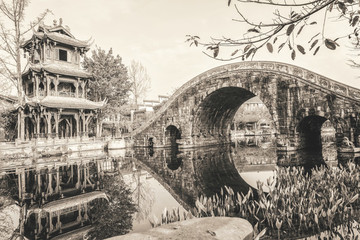 四川古鎮(zhèn)黃龍溪老照片