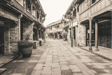 成都古鎮(zhèn)黃龍溪老照片