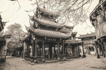 成都古鎮(zhèn)黃龍溪老照片