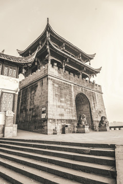 成都古鎮(zhèn)黃龍溪老照片