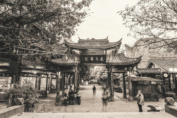 成都古鎮(zhèn)黃龍溪老照片