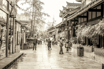 成都古鎮(zhèn)寬窄巷子