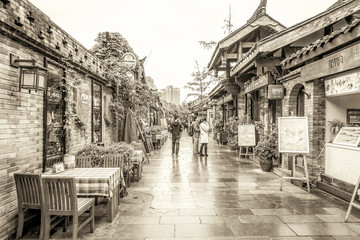 成都古鎮(zhèn)寬窄巷子