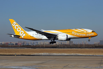 波音787飛機降落