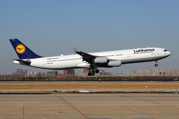 漢莎航空飛機(jī)降落