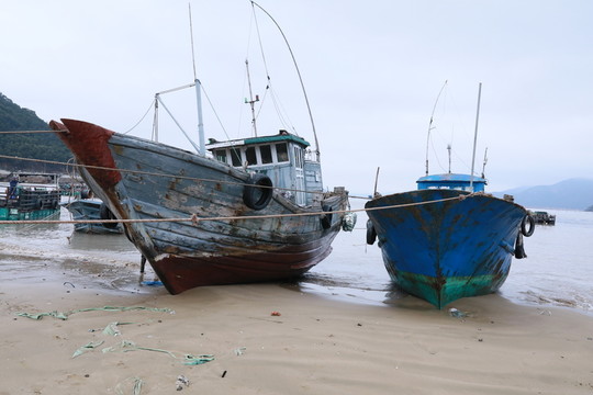 霞浦漁船風光