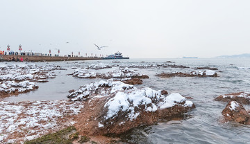 雪后棧橋