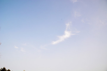 黃昏天空白云