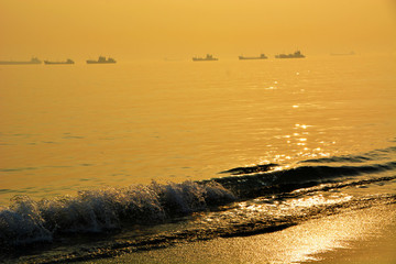 海邊夕陽