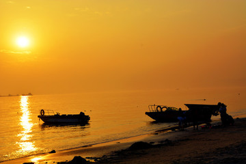 海邊夕陽風(fēng)光